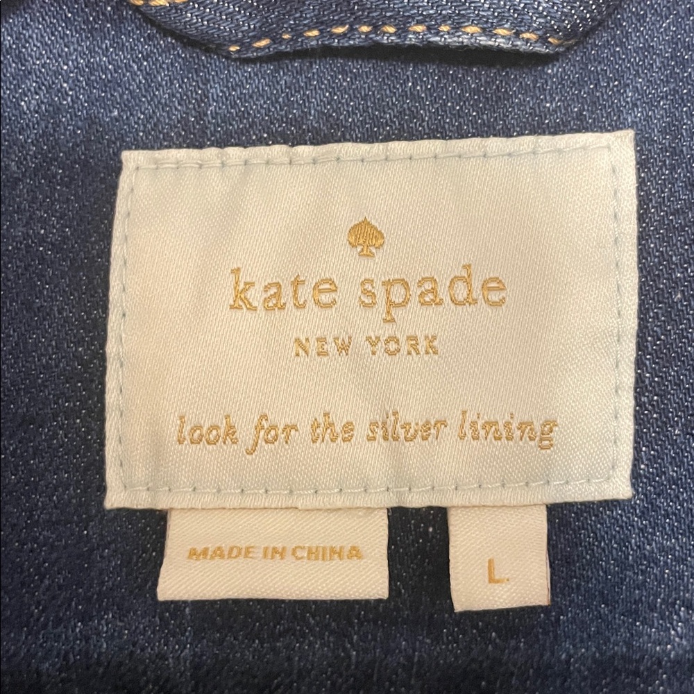 New Kate Spade Denim Jacket - Size Large - Picture 6 of 11